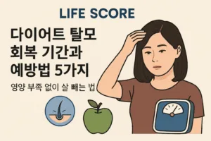 다이어트 탈모 회복 기간과 예방법 5가지 – 영양 부족 없이 살 빼는 법