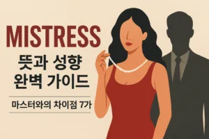 미스트레스 뜻과 성향 완벽 가이드 | 마스터와의 차이점 7가지