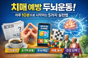 치매 예방 두뇌운동 | 하루 10분으로 시작하는 5가지 실천법