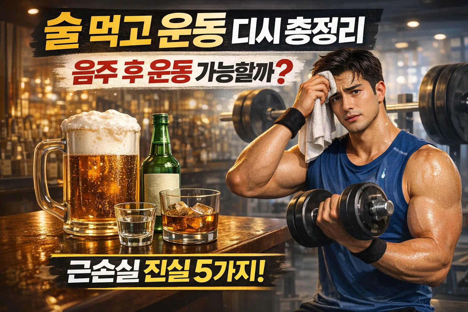 술 먹고 운동 디시 총정리 | 음주 후 운동 가능 여부와 근손실 진실 5가지