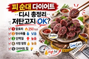 피 순대 다이어트 디시 총정리 | 저탄고지 OK? 칼로리·탄수화물 5가지 팩트