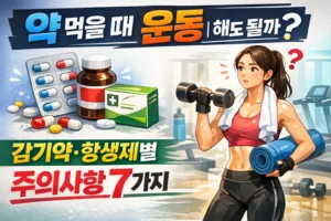 약 먹을 때 운동 | 해도 될까? 감기약·항생제별 주의사항 7가지