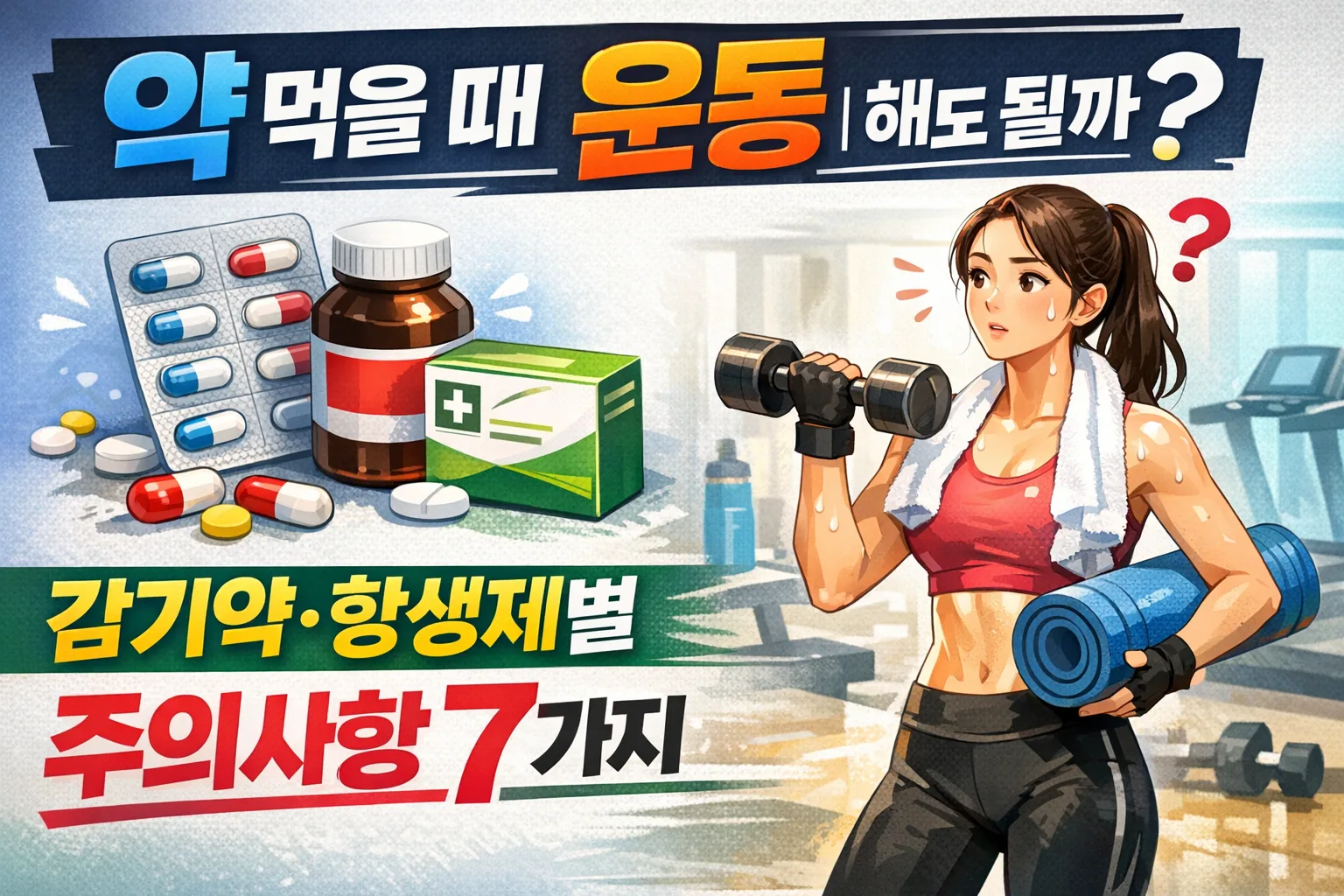 약 먹을 때 운동 해도 될까? 감기약·항생제별 주의사항 7가지