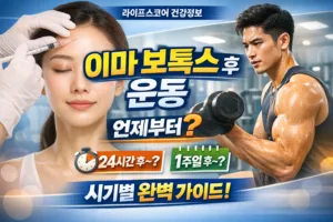 이마 보톡스 후 운동 | 언제부터? 24시간~1주일 시기별 완벽 가이드