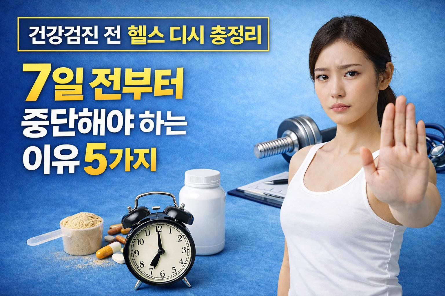 건강검진 전 헬스 디시 총정리 | 7일 전부터 중단해야 하는 이유 5가지