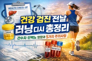 건강 검진 전날 러닝 디시 총정리 | 간수치·단백뇨 영향과 5가지 주의사항