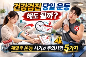건강검진 당일 운동 | 해도 될까? 채혈 후 운동 시기와 주의사항 5가지