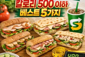 서브웨이 다이어트 조합 디시 인증 | 칼로리 500 이하 베스트 5가지