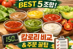 서브웨이 다이어트 소스 | BEST 5 조합 칼로리 비교와 주문 꿀팁