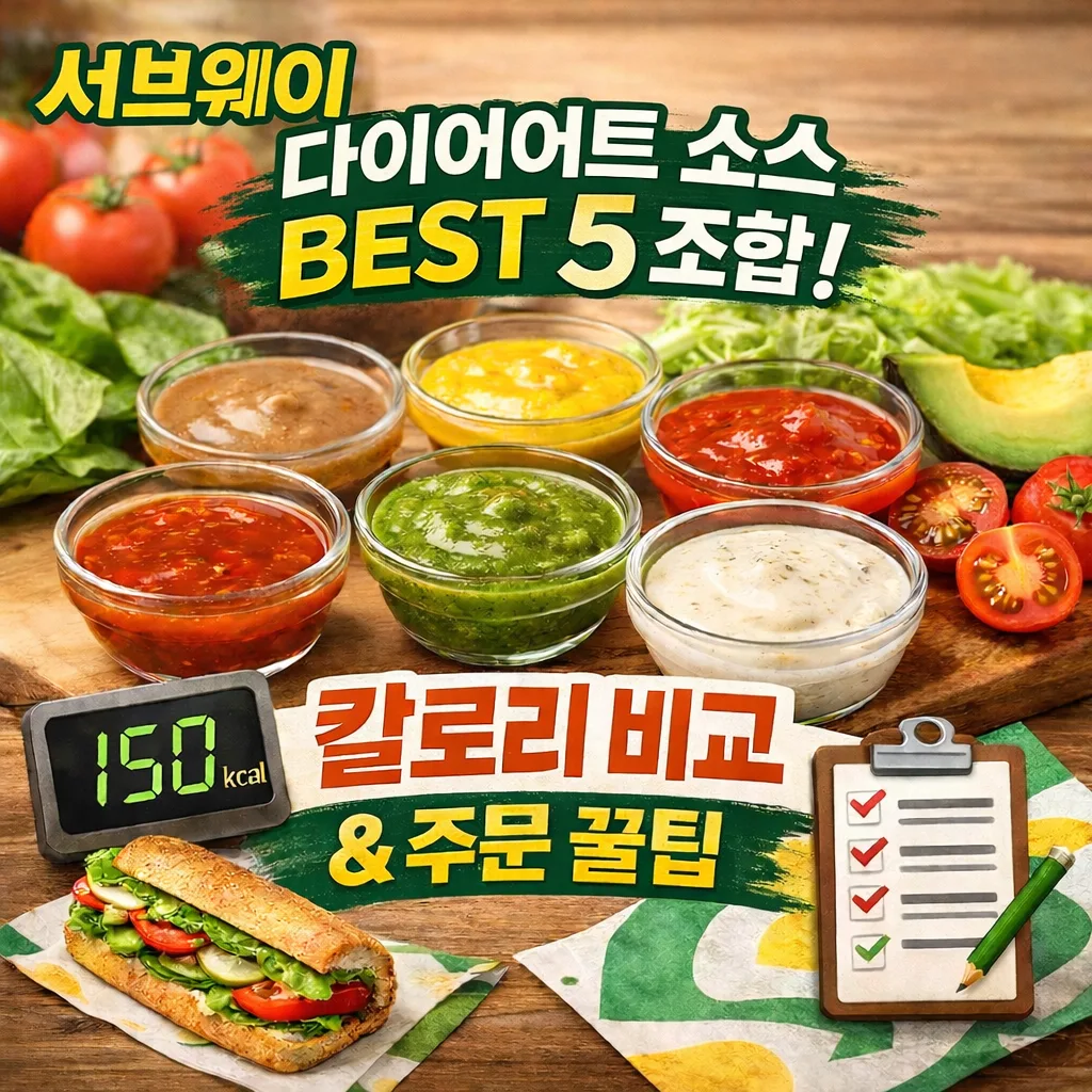 서브웨이 다이어트 소스 | BEST 5 조합 칼로리 비교와 주문 꿀팁