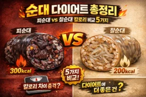 순대 다이어트 더쿠 총정리 | 피순대 vs 찰순대 칼로리 비교 5가지