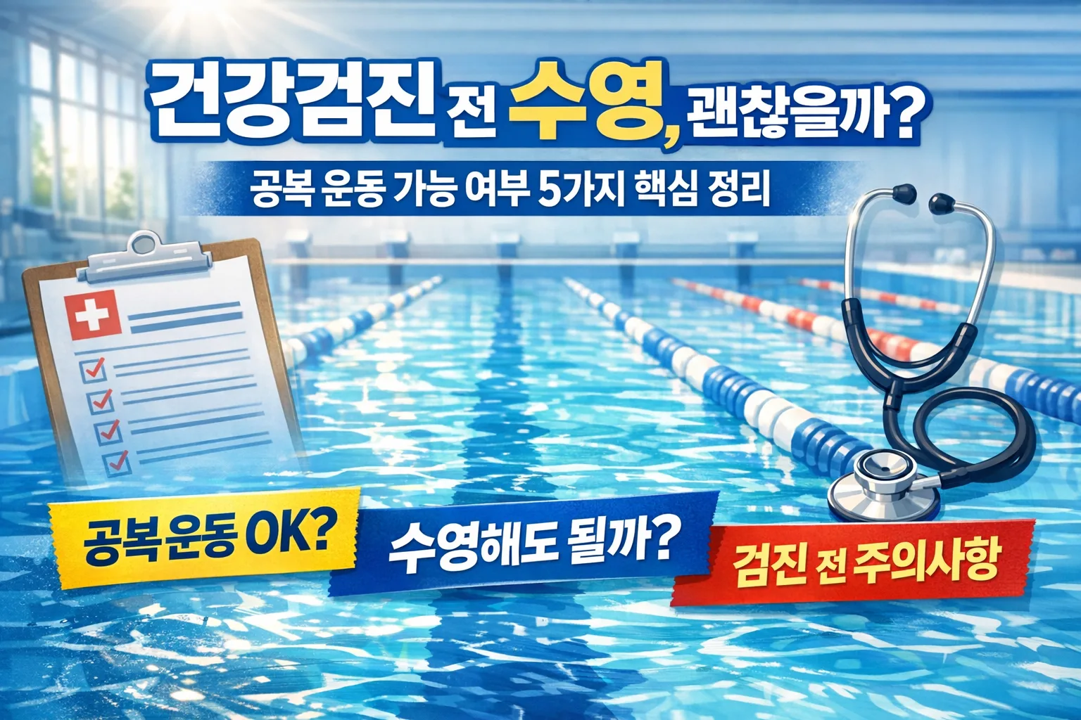 건강검진 전 수영 | 해도 될까? 공복 운동 가능 여부 5가지 핵심 정리