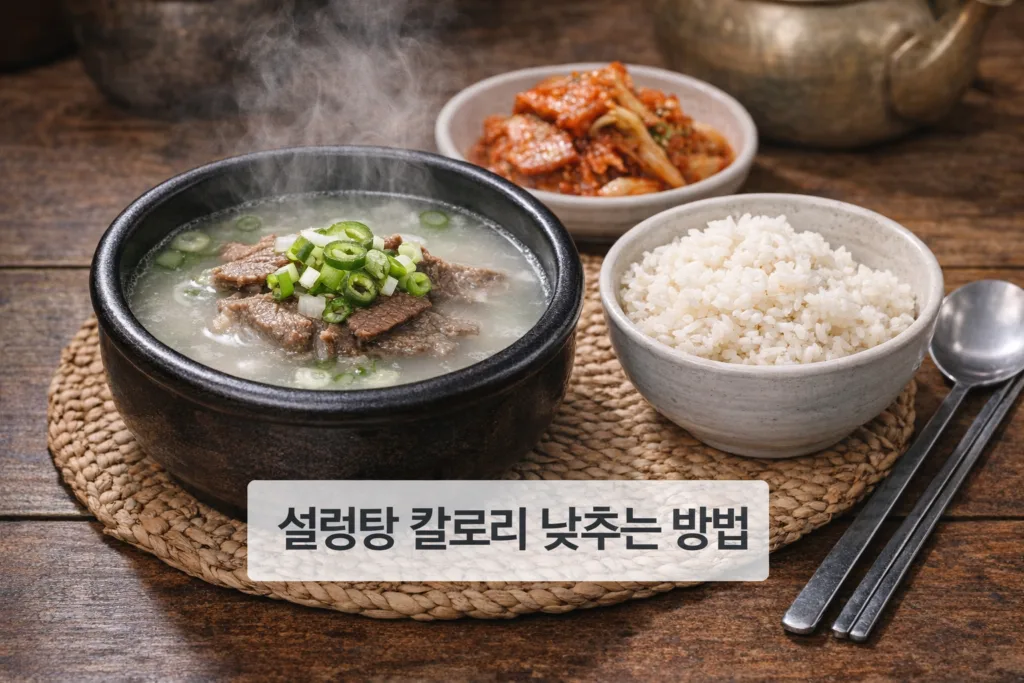 설렁탕 칼로리 낮추는 꿀팁