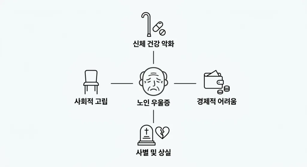 노인 우울증 원인: 왜 노년기에 우울증이 급증하는가