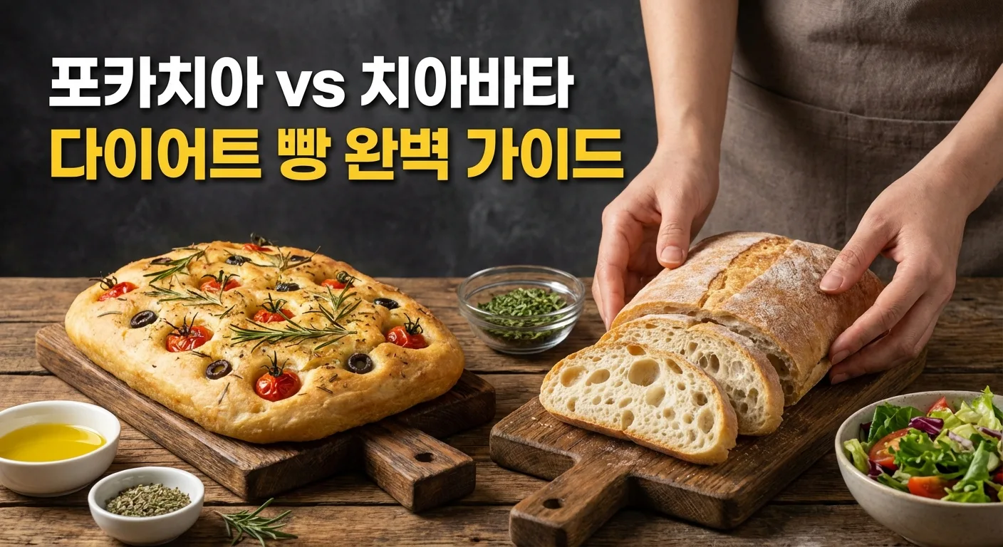 포카치아 치아바타 다이어트 완벽 가이드 | 칼로리 비교와 5가지 섭취 팁