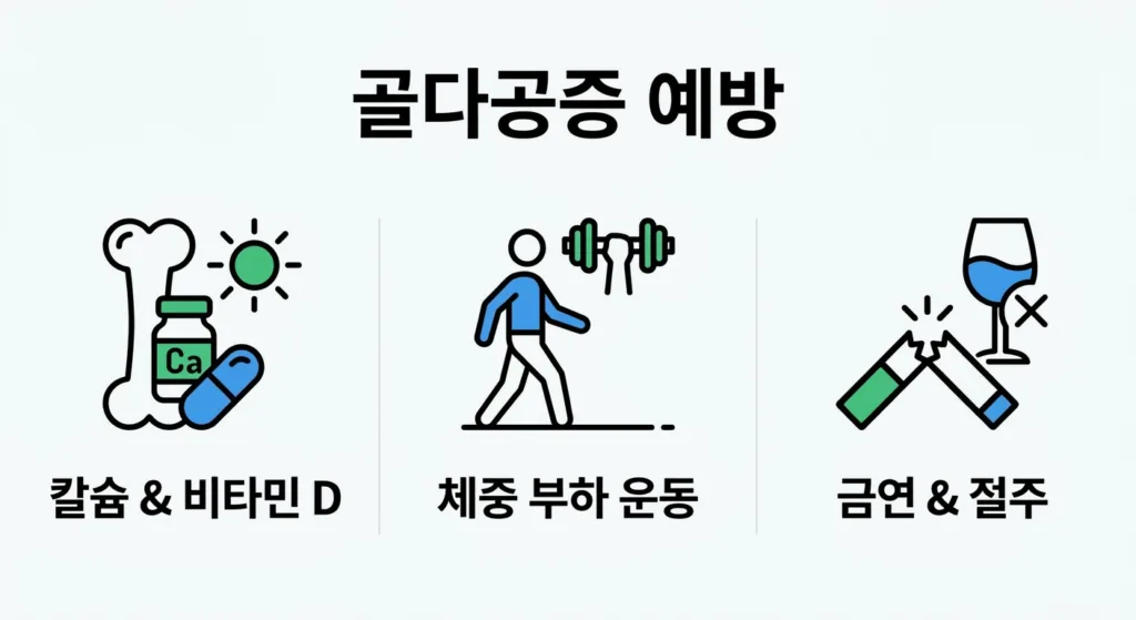 골다공증 예방 3대 과학 원리 (핵심 요약)