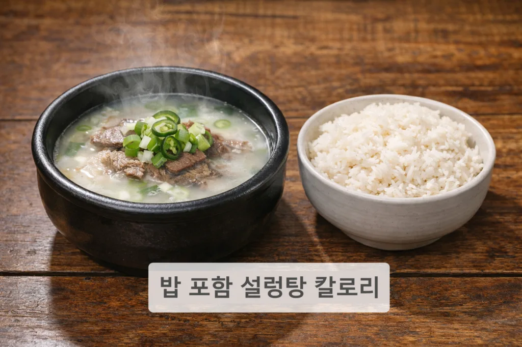 설렁탕 1인분 칼로리(밥 미포함/포함)