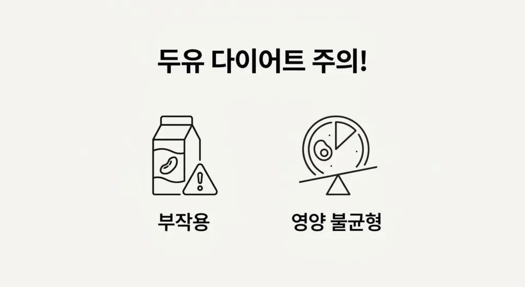 두유 다이어트의 실: 주의할 점과 부작용