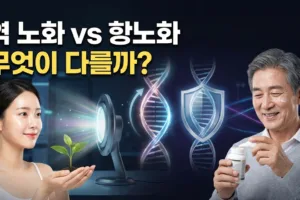 역 노화 vs 항노화 | 무엇이 다를까? 개념부터 원리까지 완벽 정리