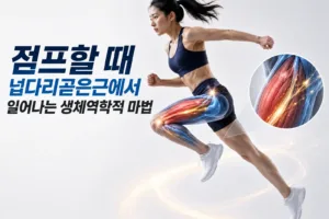 점프할 때 넙다리곧은근에서 일어나는 생체역학적 마법