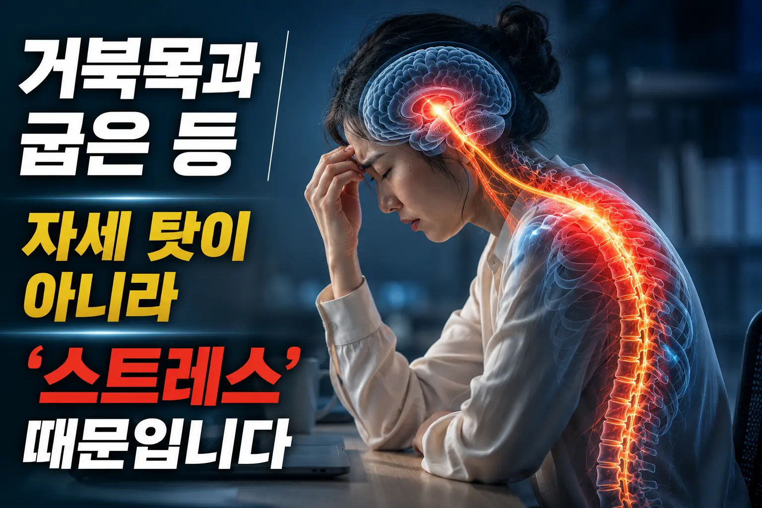 거북목과 굽은 등 | 자세 탓이 아니라 '스트레스' 때문입니다