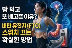 밥 먹고 또 배고픈 이유? | 비만 유전자(FTO) 스위치 끄는 확실한 방법