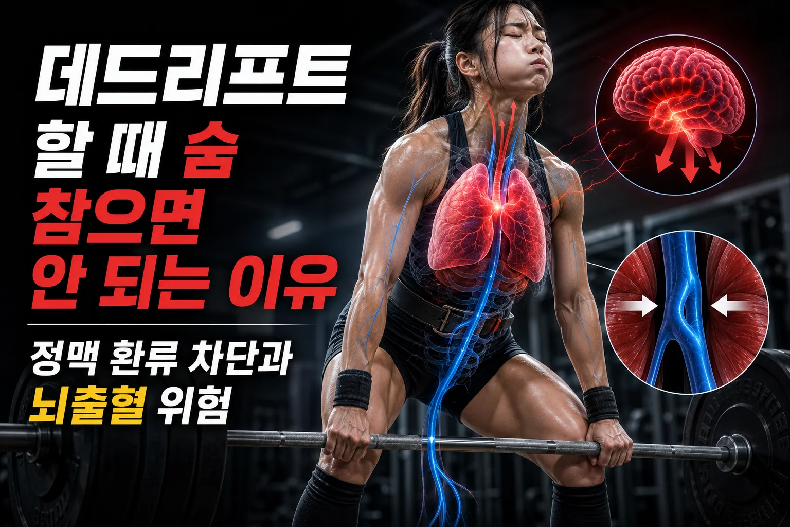 데드리프트 할 때 숨 참으면 안 되는 이유 | 정맥 환류 차단과 뇌출혈 위험