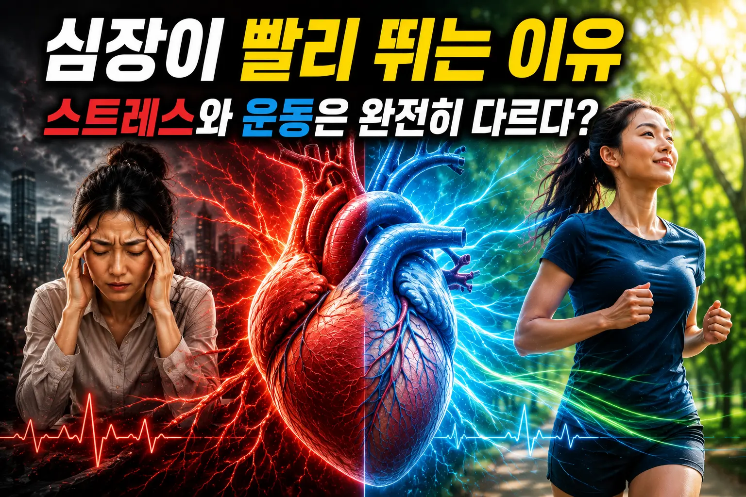 심장이 빨리 뛰는 이유 | 스트레스와 운동은 완전히 다르다?